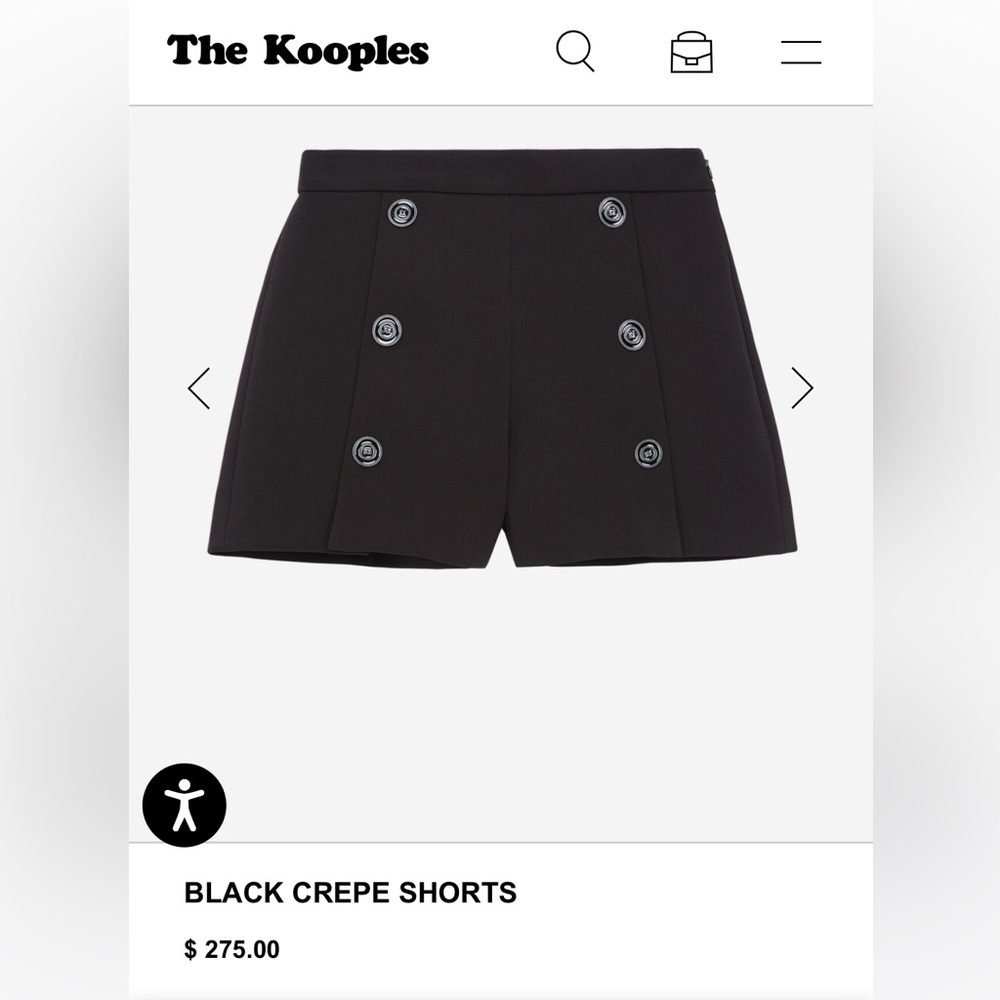 Black Crepe Shorts